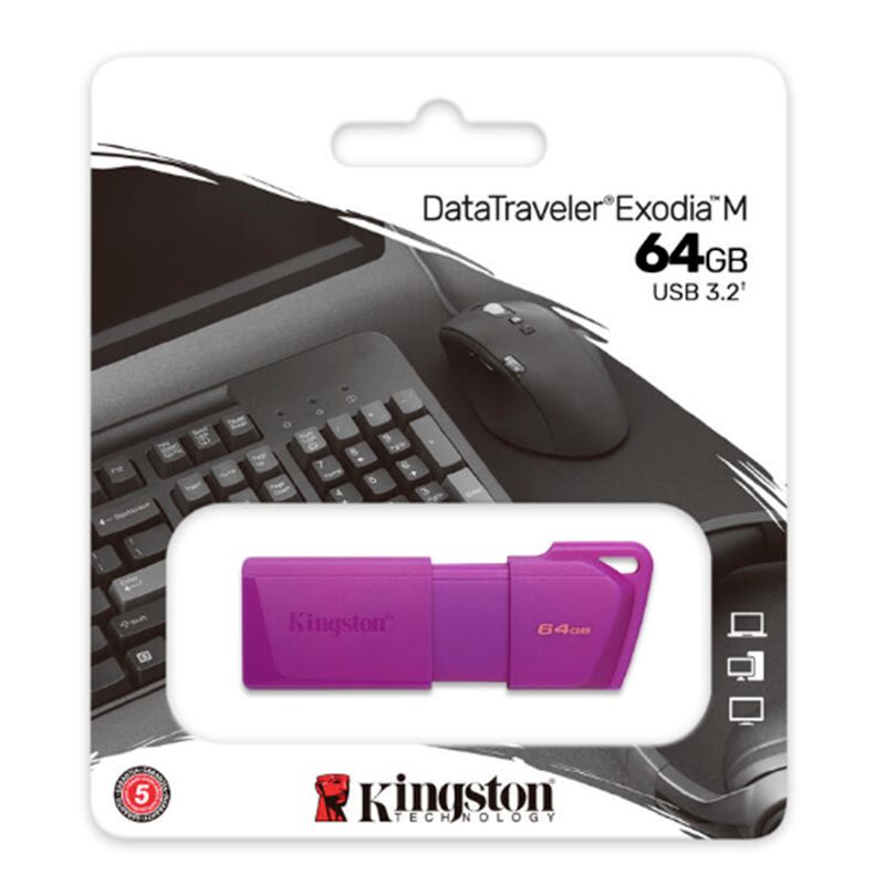 Memoria USB Kingston 64GB 3.2 DTX Exodia M Neon Purpura
