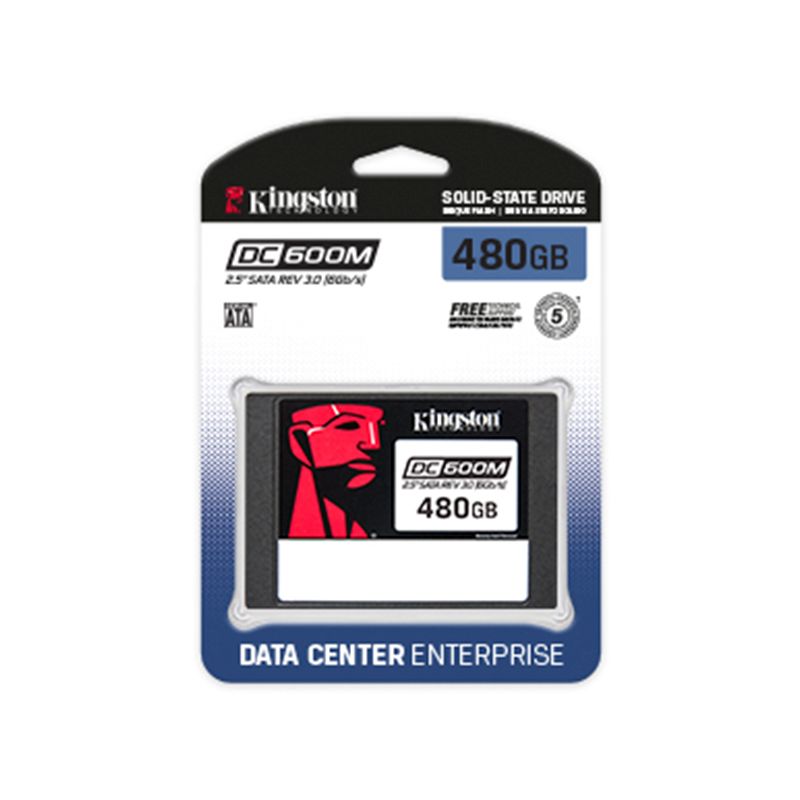 Unidad SSD 2.5" 480GB Kingston DC600M  Enterprise Uso Mixto 560MBs/470MBs Datacenter SATA III 6Gbps