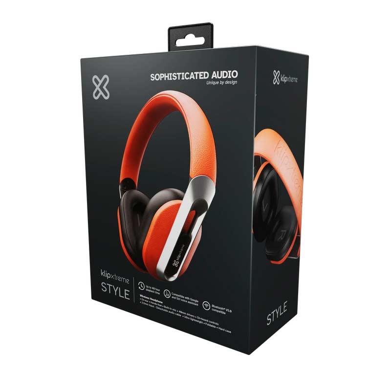 Audífonos tipo Headset Klip Xtreme Style Bluetooth con Micrófono Naranja