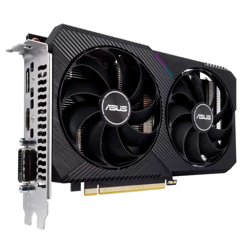 Tarjeta de Video 8GB GDDR6 Asus GeForce RTX 3050 Dual GeForce V2 OC HDMI DP DVI PCI 4.0