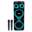Bocina Bluetooth Dolphin SP-2150RBT X-Bass Dual 12"  120W Negro + 2 Microfonos