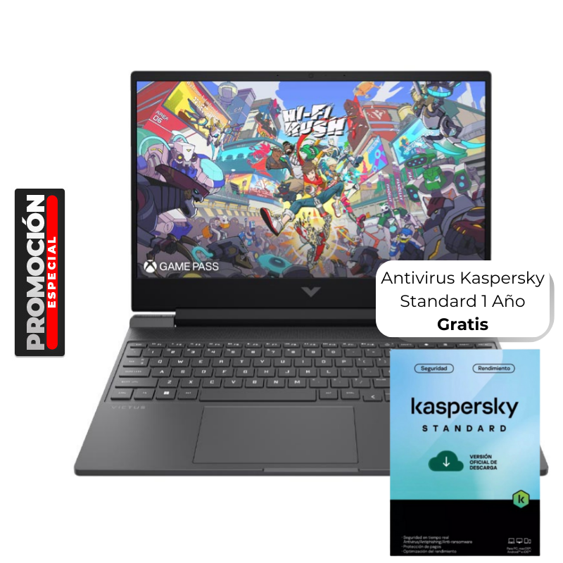 Laptop HP Victus 16-S1023DX 16.1" AMD Ryzen 7 8845HS 16GB RAM 512GB SSD RTX 4070 8GB W11 Home Negro Teclado Inglés