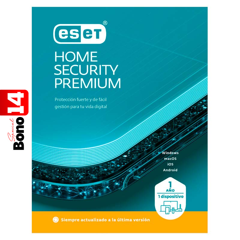 Licencia ESET Home Security Premium 1 dispositivo 1 Año ESD ***FISICA***