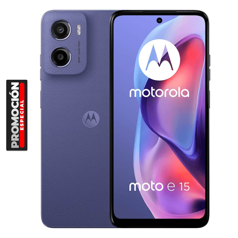 Celular Motorola E15 6.67" 64GB 2GB RAM Dual SIM Morado