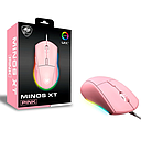 Mouse Gaming Alámbrico Óptico Cougar Minos XT PINK 4000DPI 6 Botones RGB Rosado
