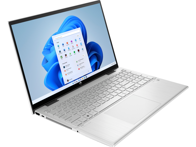 21C1 - HP Pavilion x360 15.6 Convertible PC NaturalSilver FrontRight