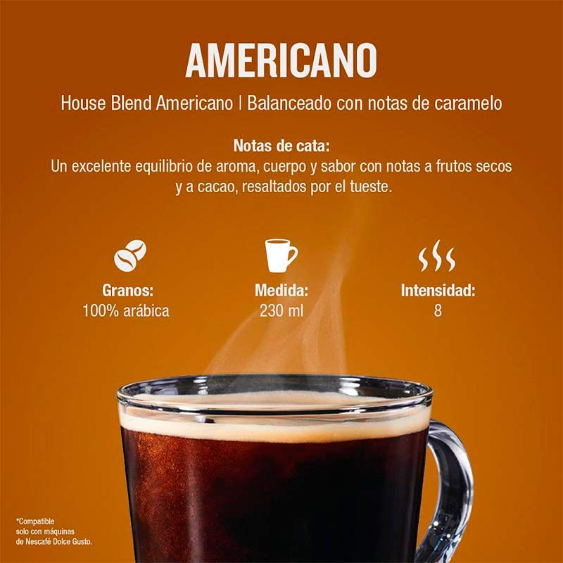 Cápsulas Starbucks House Blend para Nescafé Dolce Gusto