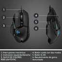Mouse Óptico Gaming Logitech G502 HERO 26500 DPI 11 Botones