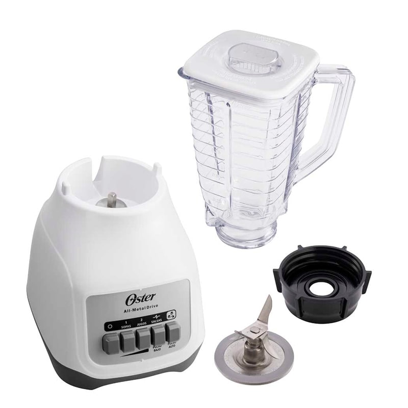 Licuadora Oster 2 Velocidades Pulso y Vaso De Plástico 1.25Lts. Blanco