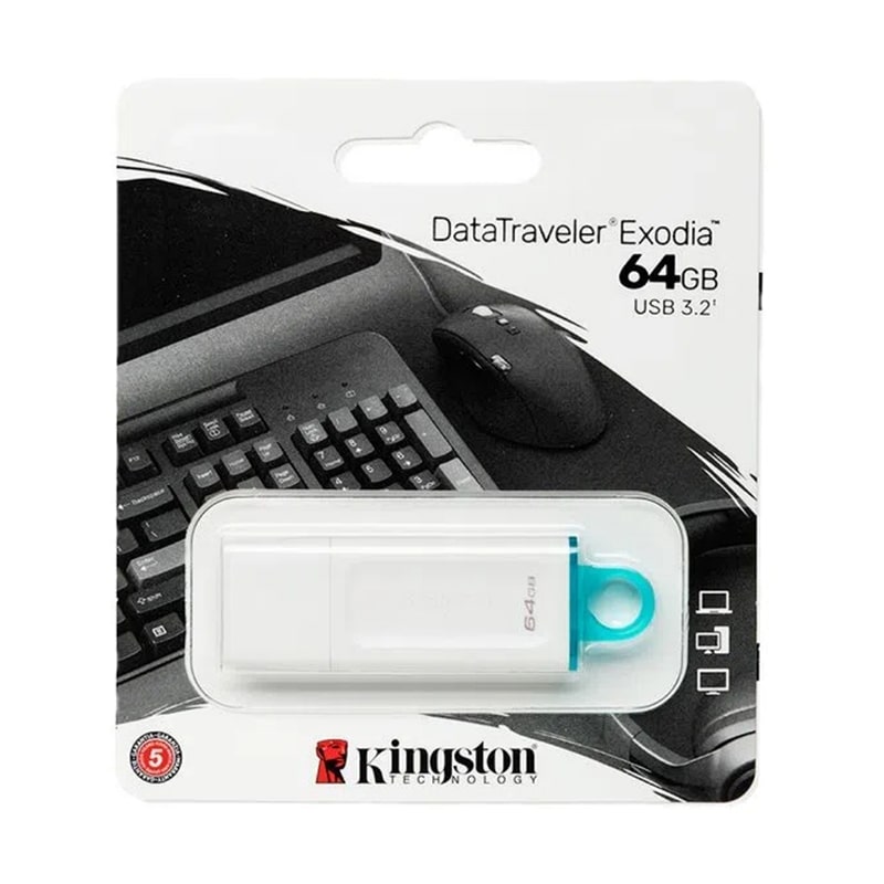Memoria USB Kingston 64GB DataTraveler Exodia Blanca