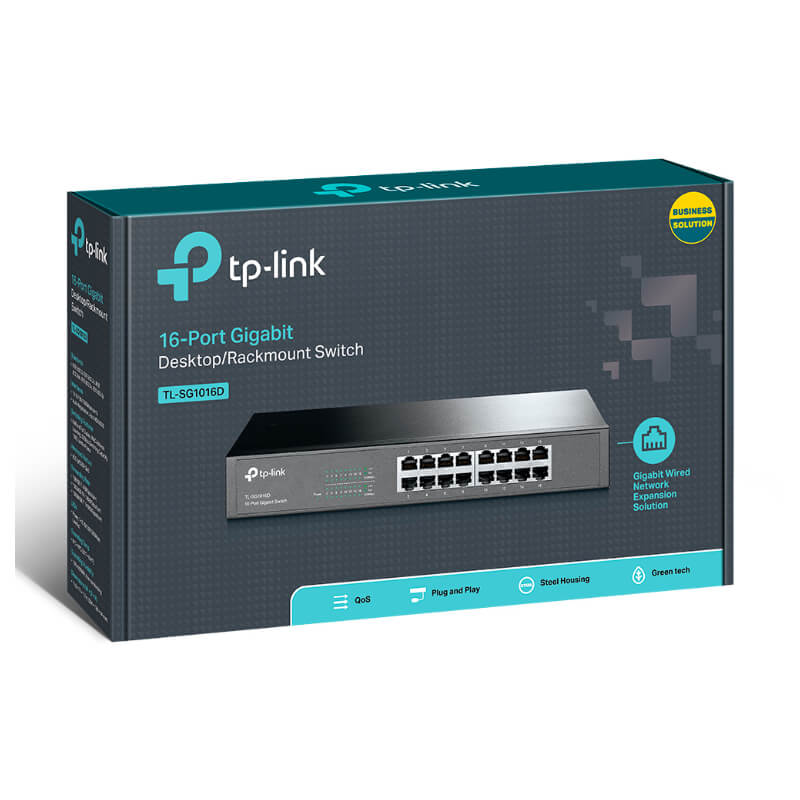 Switch TP-Link TL-SG1016D 16 Puertos 10/100/1000 Mbps