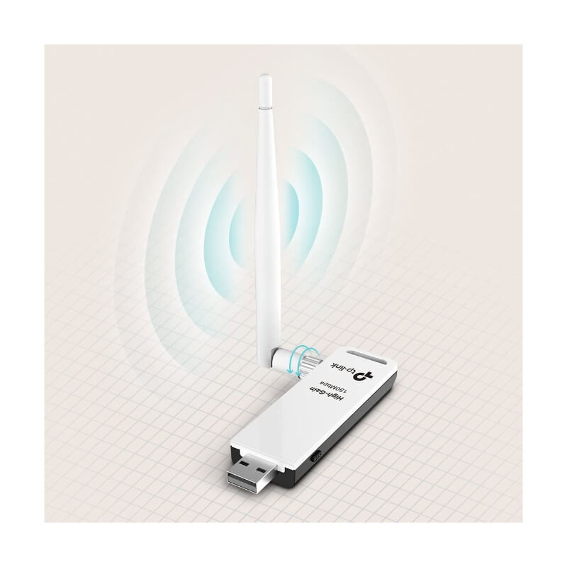 Adaptador de Red USB a Wi-Fi TP-Link TL-WN722N 150Mbps