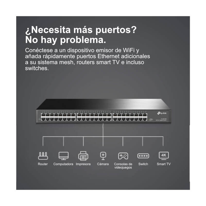 Switch TP-Link TL-SG1048 48 Puertos 10/100/1000Mbps Rackmount