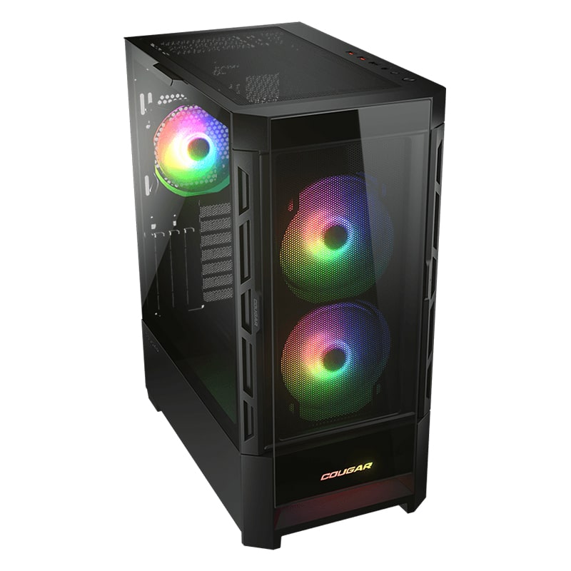 Case Gaming Cougar Duoface RGB Media Torre Vidrio Templado E-ATX Negro (Sin Fuente)