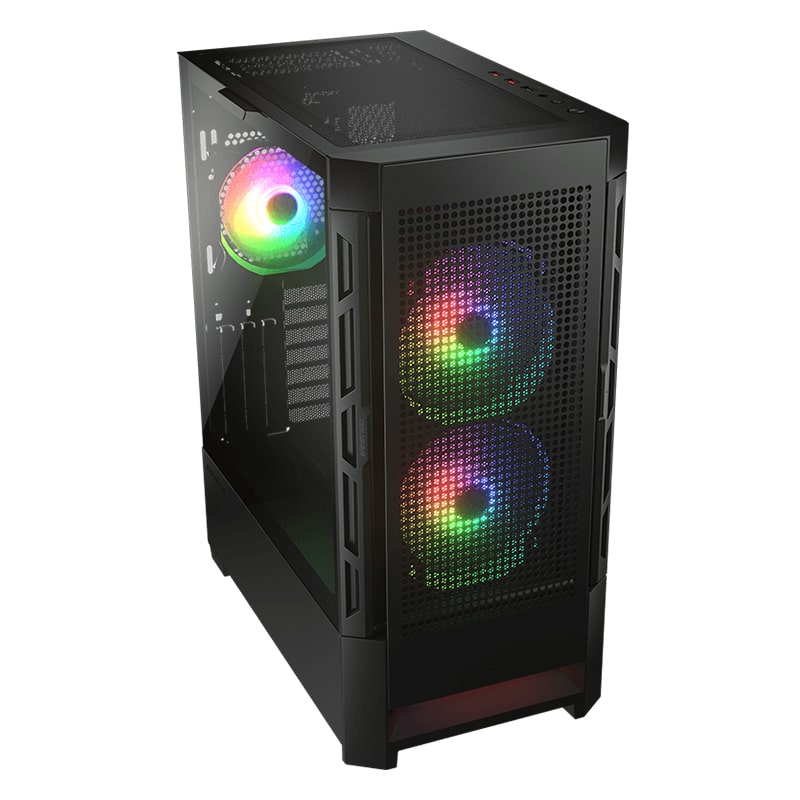 Case Gaming Cougar Duoface RGB Media Torre Vidrio Templado E-ATX Negro (Sin Fuente)