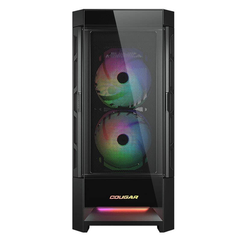 Case Gaming Cougar Duoface RGB Media Torre Vidrio Templado E-ATX Negro (Sin Fuente)