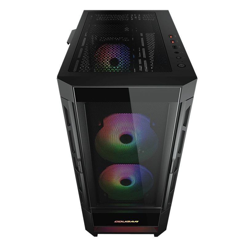 Case Gaming Cougar Duoface RGB Media Torre Vidrio Templado E-ATX Negro (Sin Fuente)