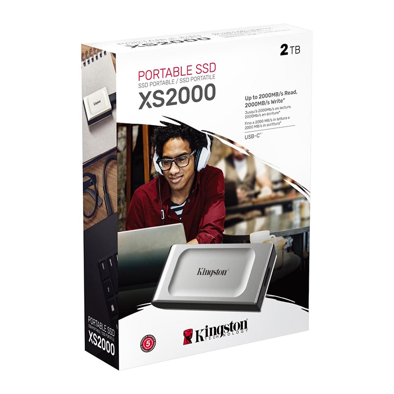 Disco Duro Externo 2TB Kingston XS2000 USB-C 3.2 2000 MB/s