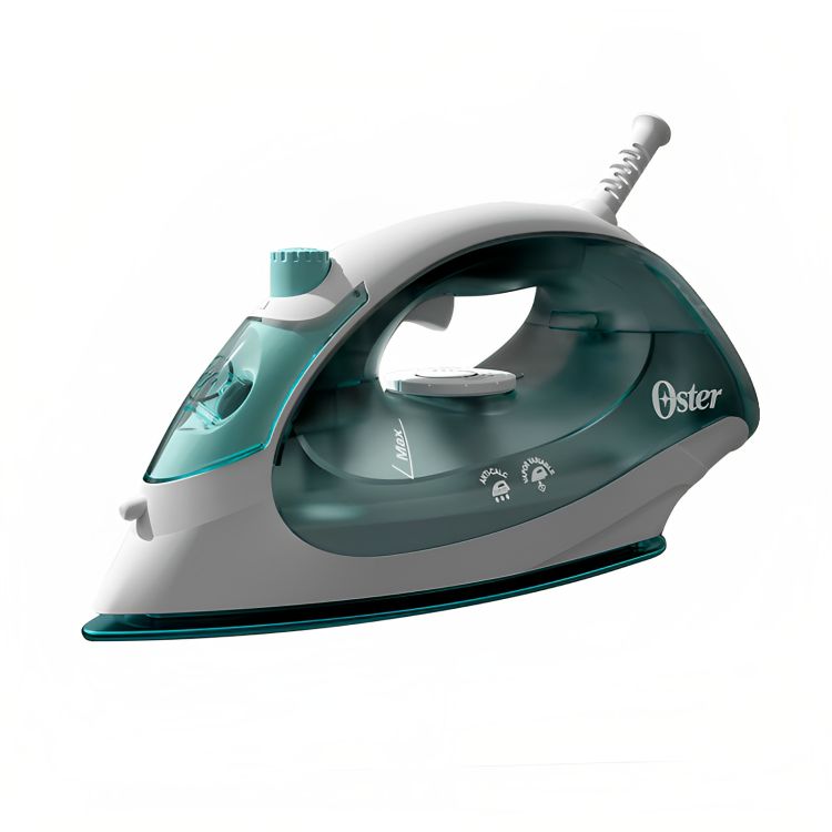 Plancha Oster Compacta  para Ropa de Vapor Suela Antiadherente Menta