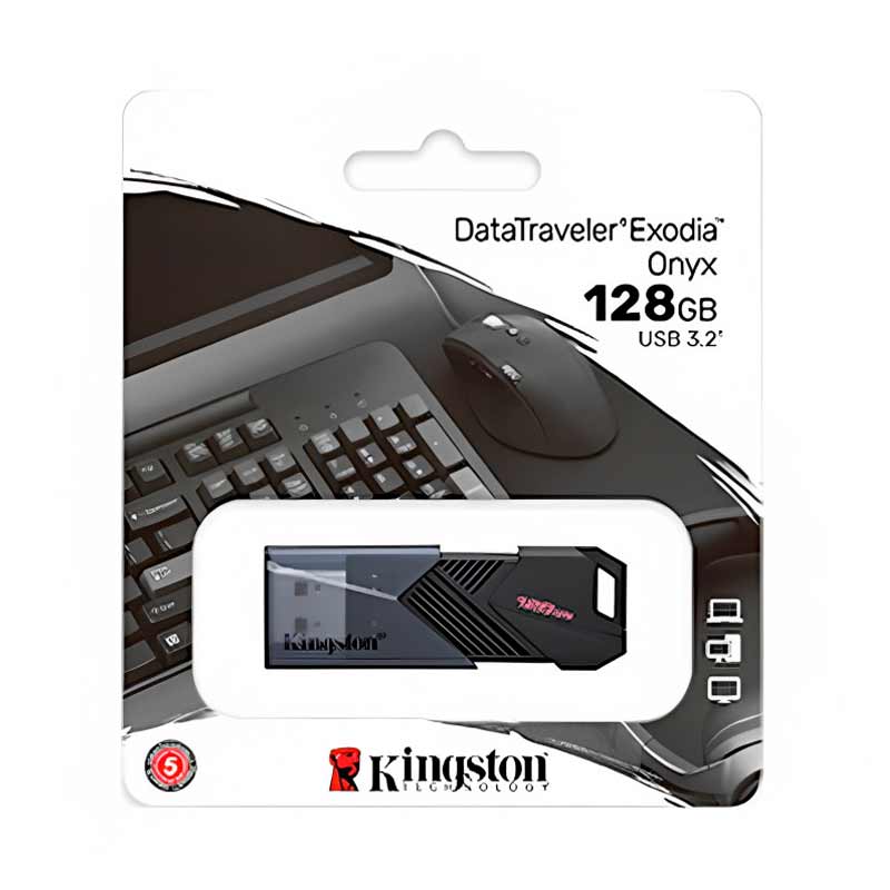 Memoria USB Kingston 128GB 3.2 DataTraveler Exodia Onyx Negro