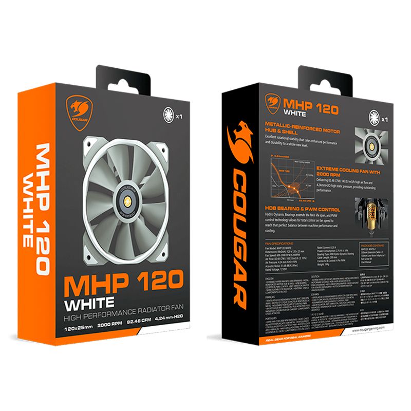 Ventilador Cougar MHP 120mm Blanco