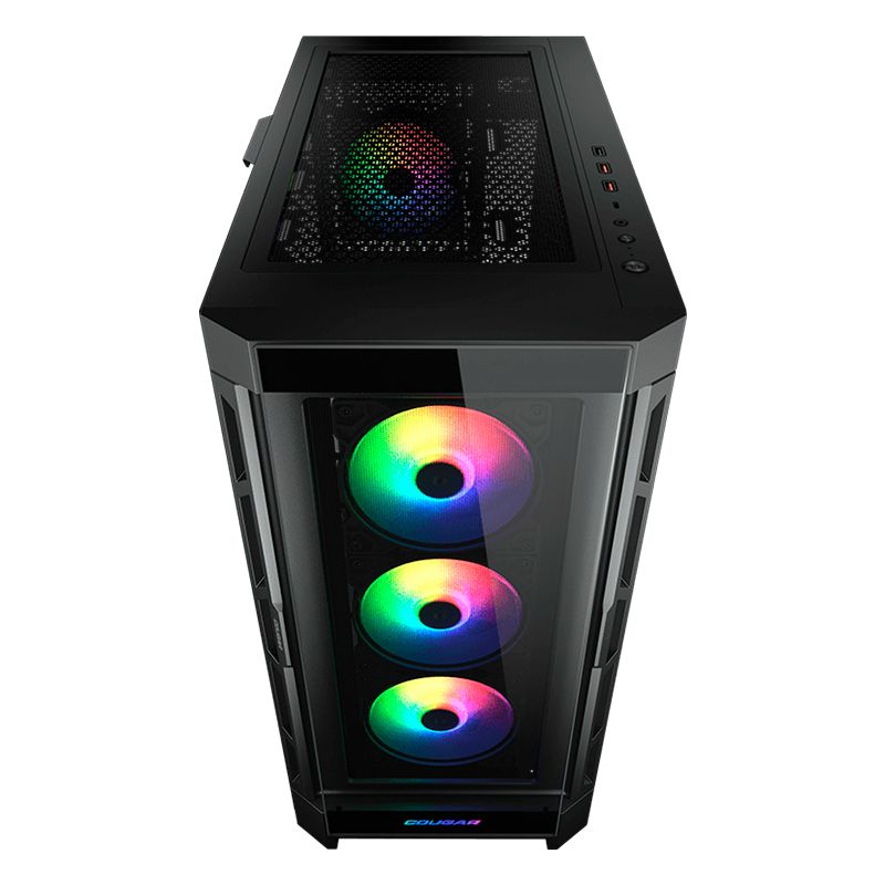 Case Gaming Cougar Duoface Pro RGB Media Torre Vidrio Templado E-ATX Negro (Sin Fuente)