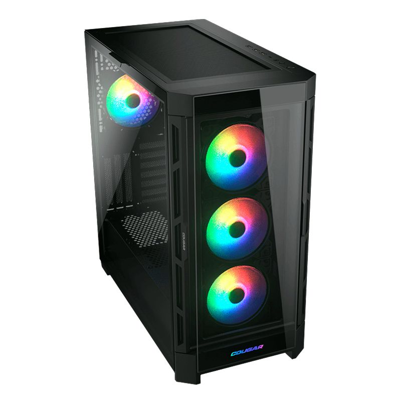 Case Gaming Cougar Duoface Pro RGB Media Torre Vidrio Templado E-ATX Negro (Sin Fuente)