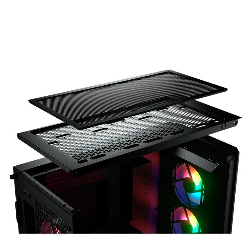 Case Gaming Cougar Duoface Pro RGB Media Torre Vidrio Templado E-ATX Negro (Sin Fuente)