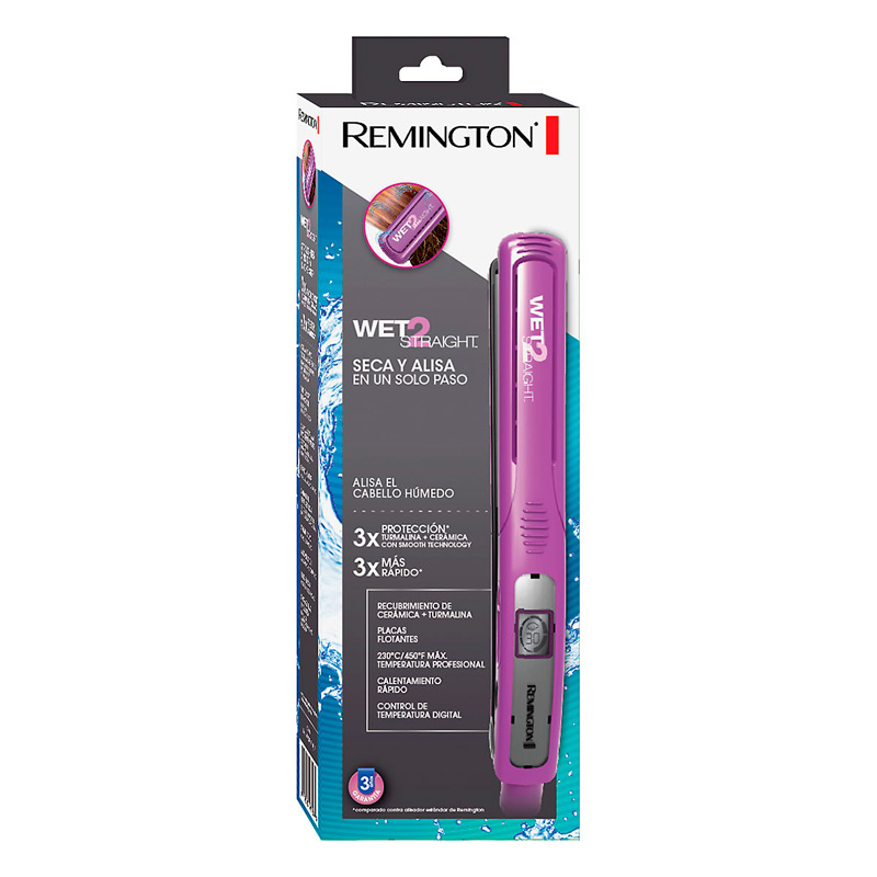 Plancha Alisadora Remington Pantalla Digital Wet 2 Straight Morado