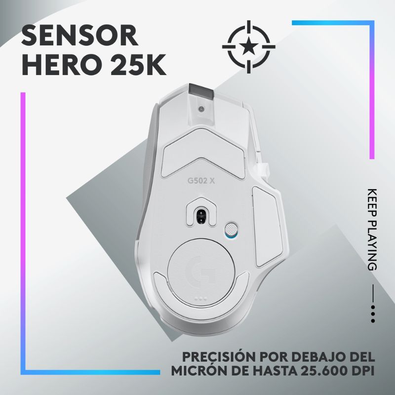 Mouse Alámbrico Logitech G502 X Gaming 25.600DPI Blanco