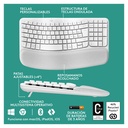 Teclado Inalámbrico Logitech Wave Keys Blanco Español