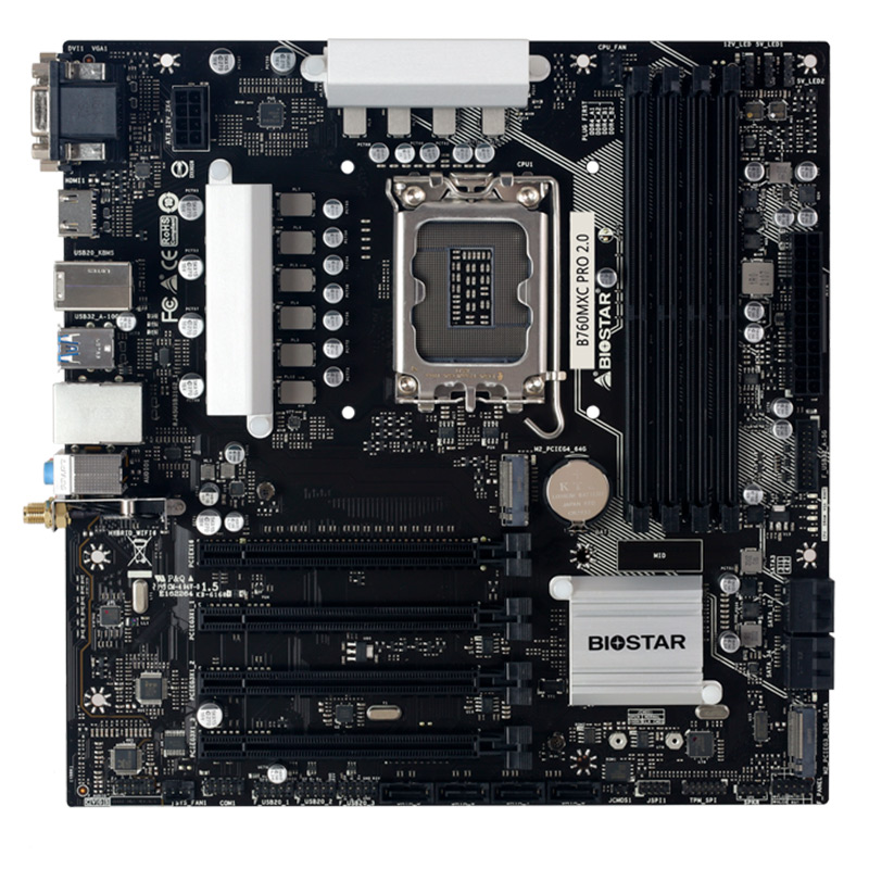 Motherboard Biostar B760MXC Pro 2.0 Socket LGA1700 12th, 13th y 14th Gen 2xDDR4 Micro ATX