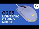 Mouse Óptico Gaming Logitech G203 LIGHTSYNC Azul 8000DPI 6 Botones
