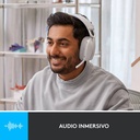 Audífonos tipo Headset Logitech ZONE VIBE 100 Inalámbricos con Micrófono Blanco
