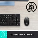 Mouse Inalámbrico Logitech M190 1000DPI Negro-Gris