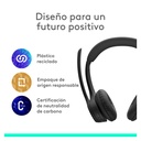 Audífonos Tipo Headset Logitech Zone 300 Inalámbricos con Micrófono Negro