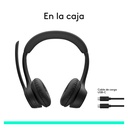 Audífonos Tipo Headset Logitech Zone 300 Inalámbricos con Micrófono Negro