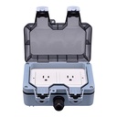 Tomacorriente Inteligente con Cubierta VTA+ 2 Tomas Smart Home Wi-Fi para Exteriores