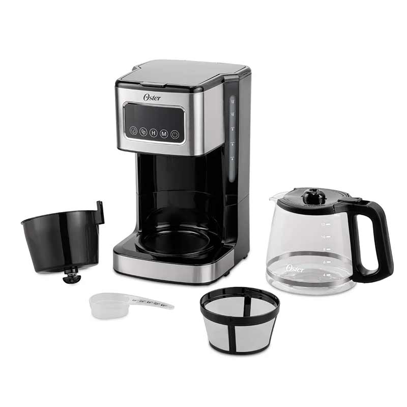 Cafetera Oster BVSTDC4403 con Pantalla Táctil 12 Tazas Gris