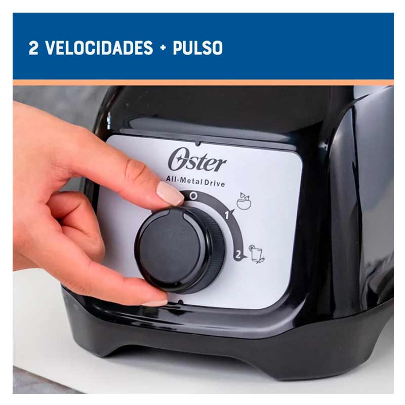 Licuadora Oster BLSTKAPBRD 2 Velocidades Jarra de Plástico 1.25 Lt Negro 800 W