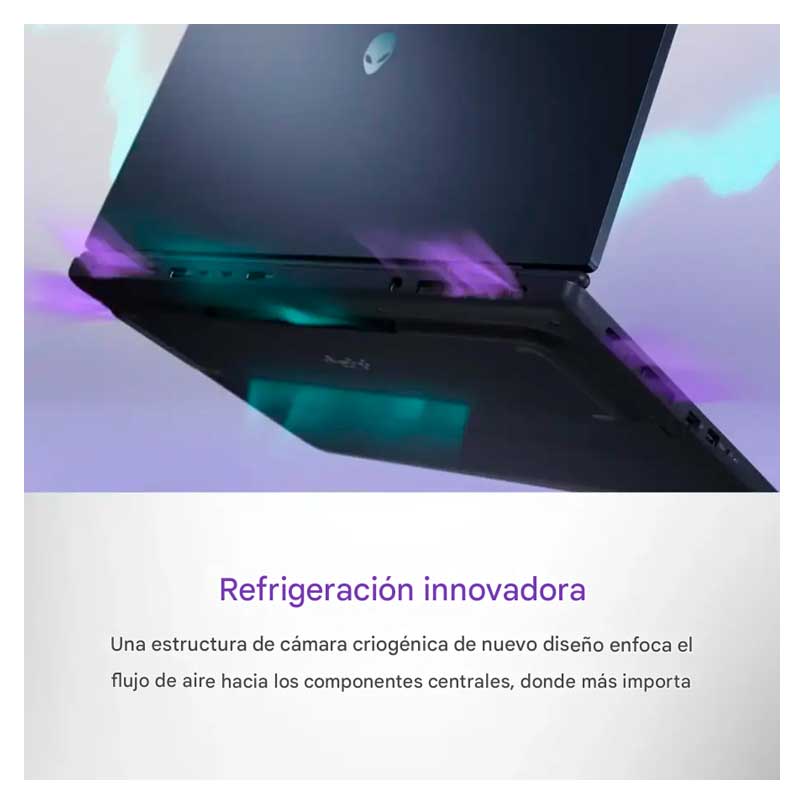 Laptop Dell Alienware Aurora 16" Core 7 240H 32GB RAM 1TB SSD RTX 5060 8GB Azul W11 Home Teclado Ingles