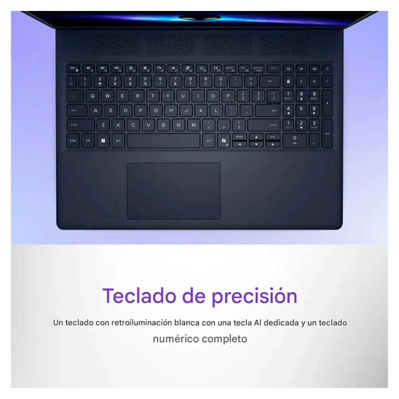Laptop Dell Alienware Aurora 16" Core 7 240H 32GB RAM 1TB SSD RTX 5060 8GB Azul W11 Home Teclado Ingles
