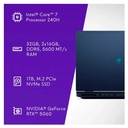 Laptop Dell Alienware Aurora 16" Core 7 240H 32GB RAM 1TB SSD RTX 5060 8GB Azul W11 Home Teclado Ingles