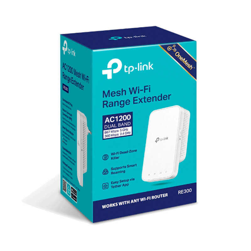 Extensor Wi-Fi TP-Link AC1200 DualBand 867Mbps 5Ghz 300Mbps 2.4Ghz 1Ghz Prt 2 antenas Internas