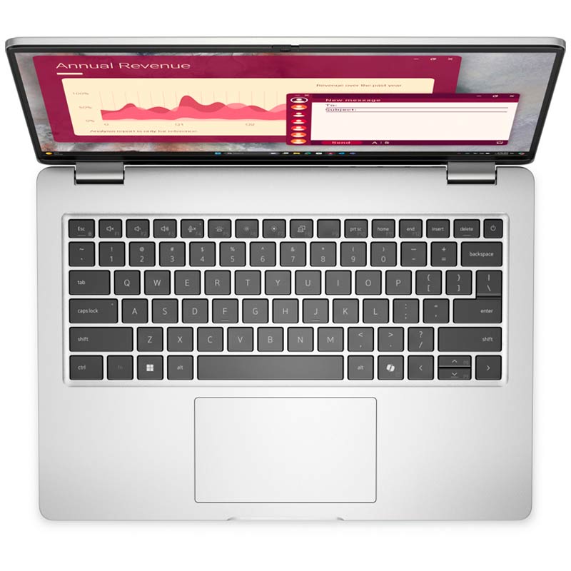 Laptop Dell Pro 14 19T84 14" Core Ultra 5 235U 16GB RAM 512GB SSD Plateado W11 Pro Teclado Español