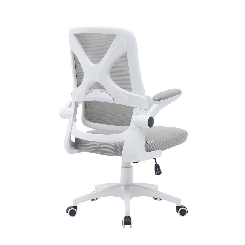 Silla de Oficina VektorTech Blanca Gris Claro