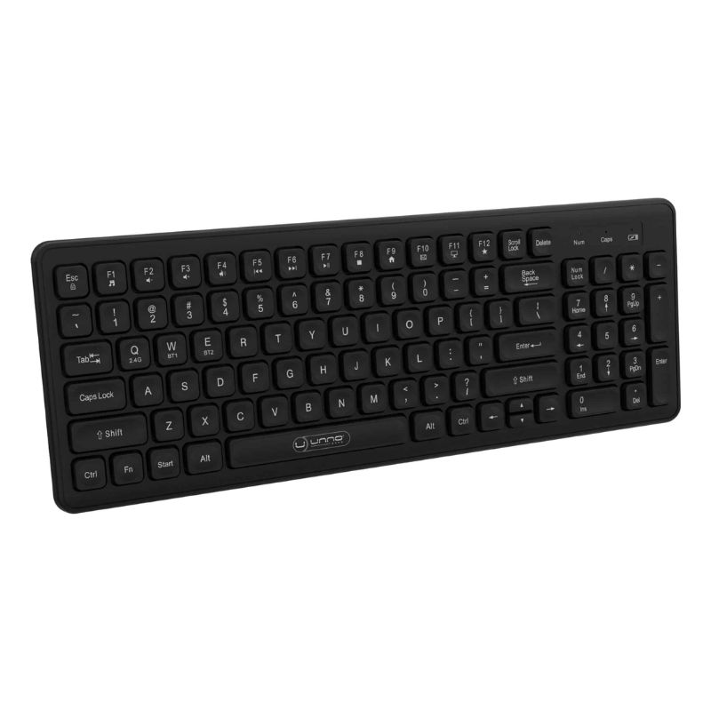 Teclado Inalámbrico KeyPro KB6766BK Negro Español Multidispositivo