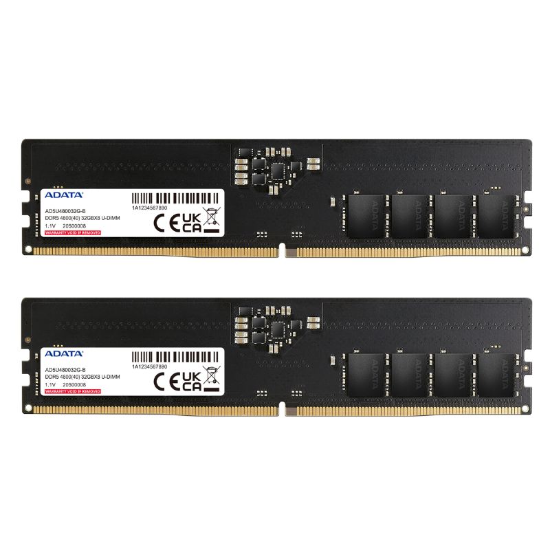 Memoria RAM DDR5 DIMM 8GB ADATA Premier 4800MHz CL40 ECC 1.1V Negra
