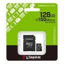 Memoria micro SD Kingston 128GB Canvas Select Plus Clase 10 150MB/s