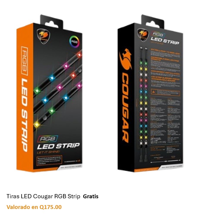 Case Gaming Cougar Cratus RGB Vidrio Templado Media Torre ATX Negro (Sin fuente)